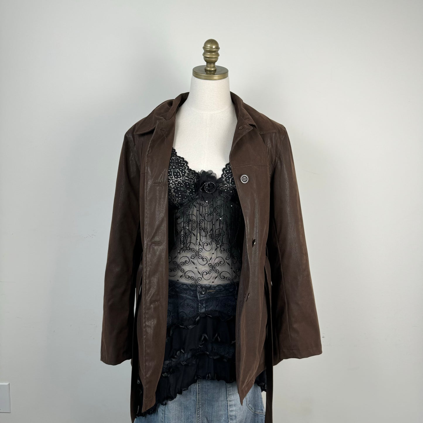 Vintage Faux Suede Brown Jacket