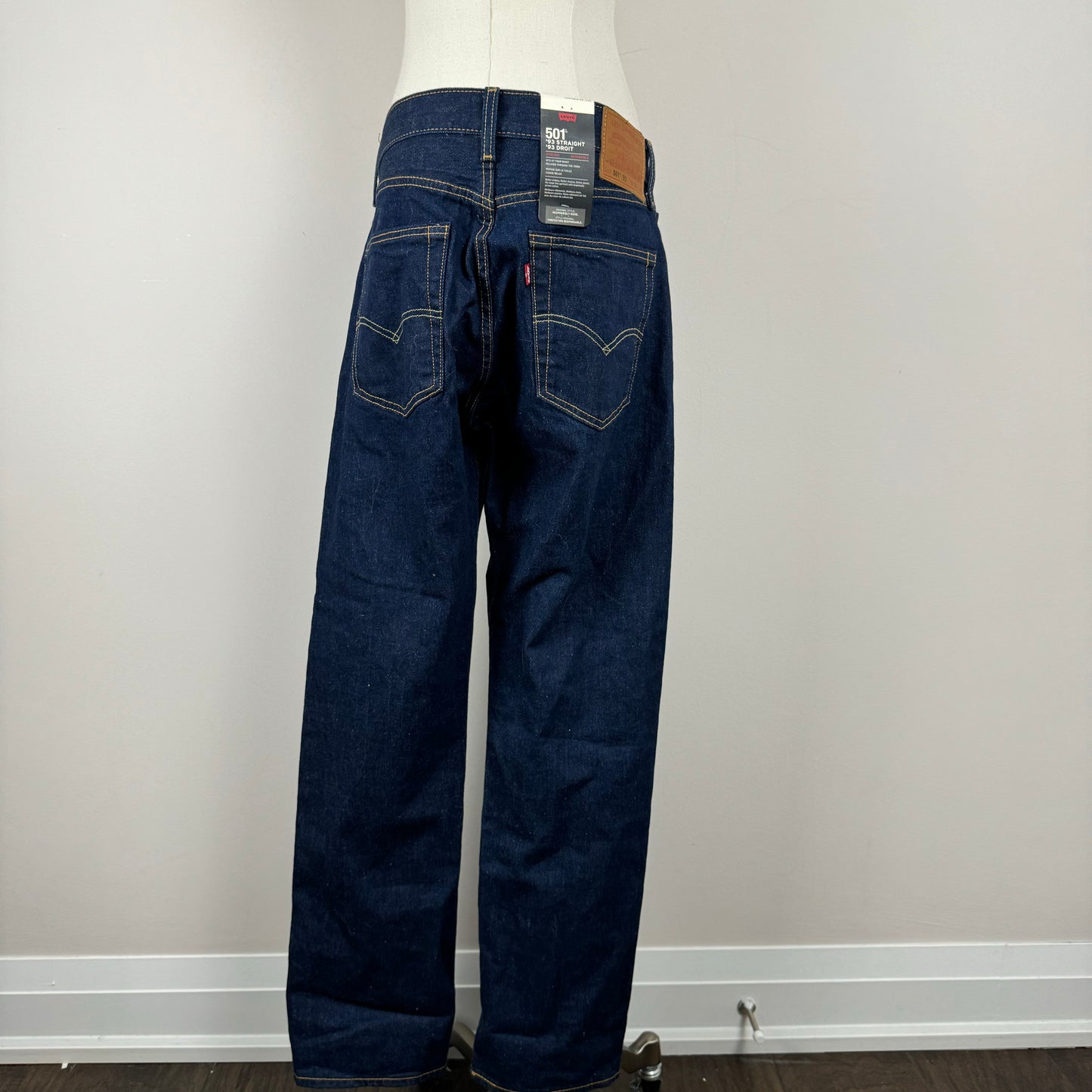 Levi's Dark Wash 501 Straight Leg Jeans