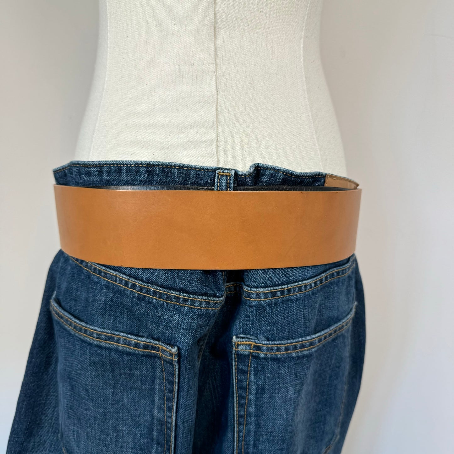 Tan Chunky Statement Belt