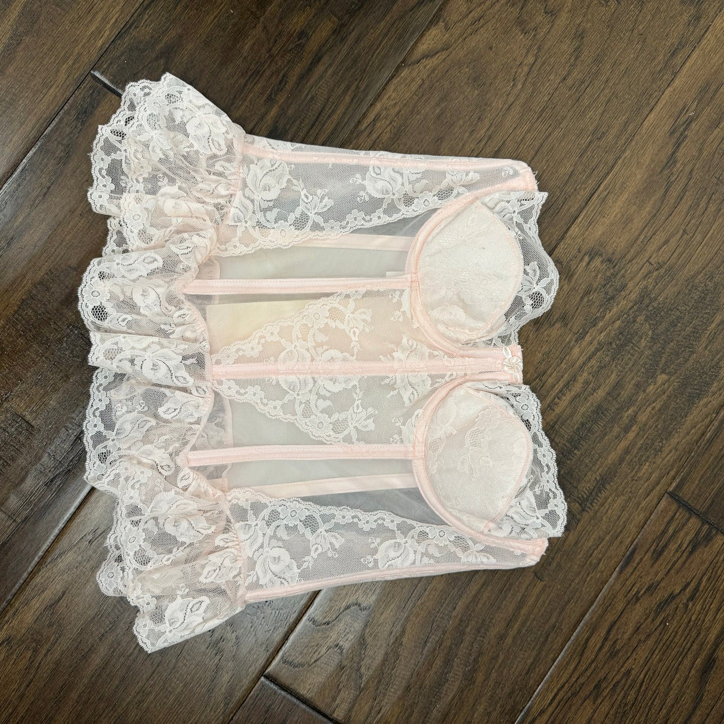 Vintage La Vie En Rose Pink Corset