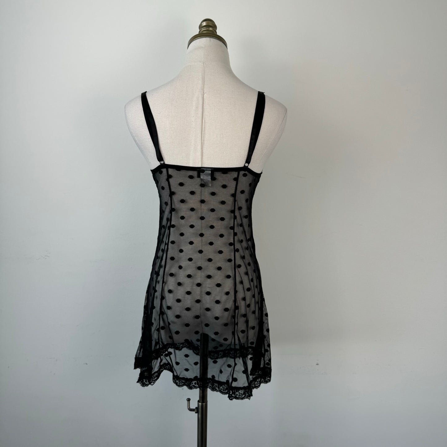 Rampage Black Mesh Babydoll Top