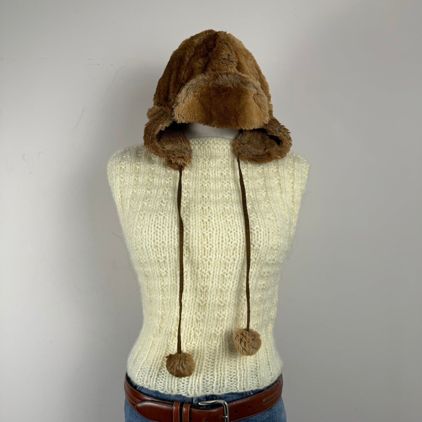 Handmade Cream Knit Vest