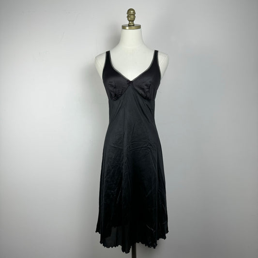 Vintage Black Babydoll Slip Dress