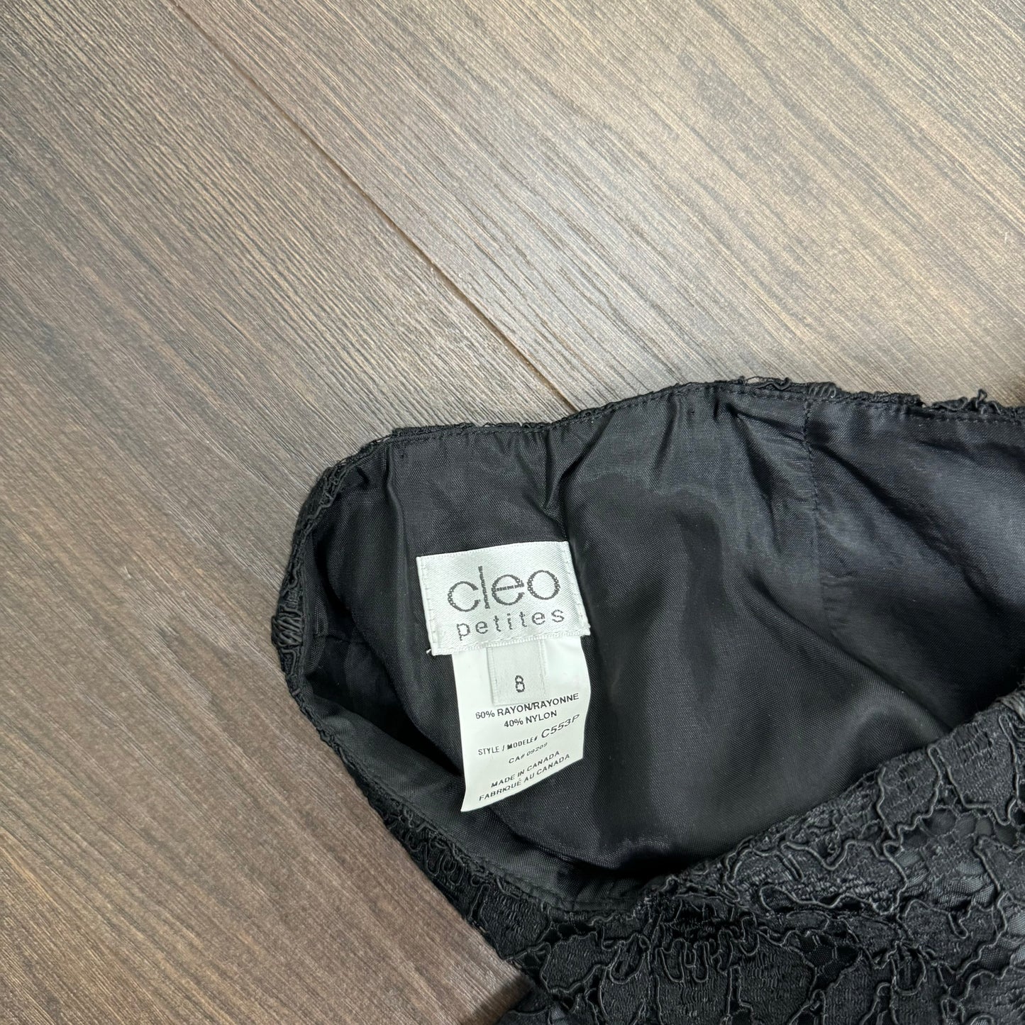Vintage Black Lace Midi Skirt