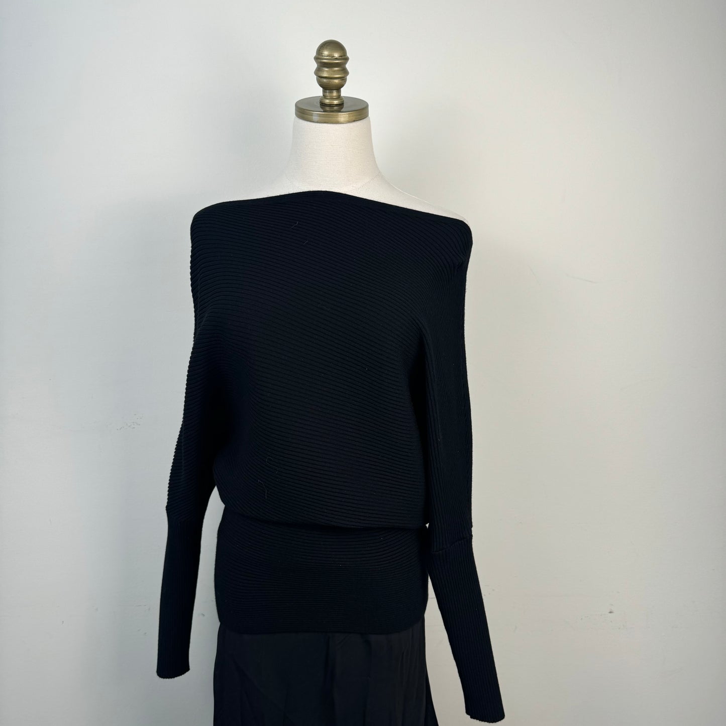 Black Off Shoulder Dolman Top