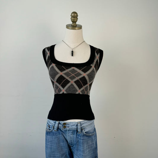 Argyle Fitted Vest Top