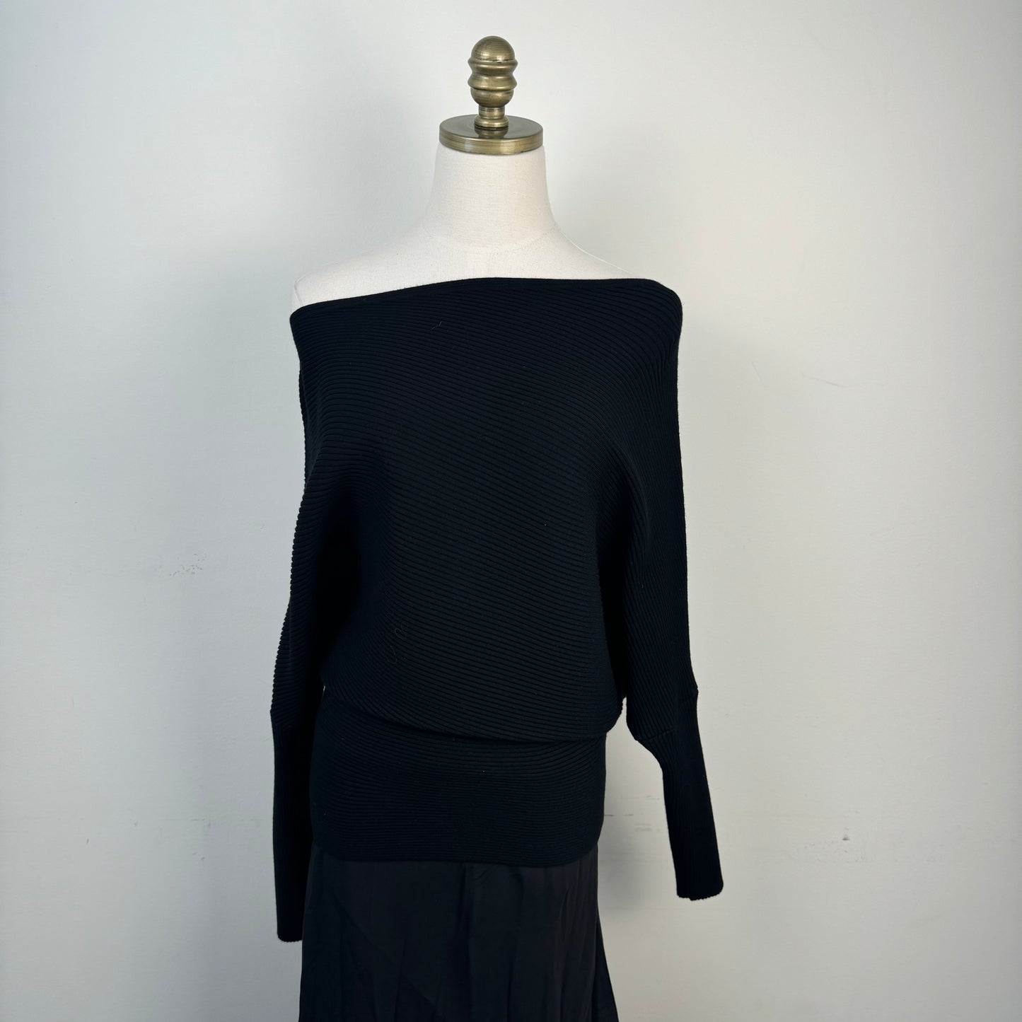 Black Off Shoulder Dolman Top