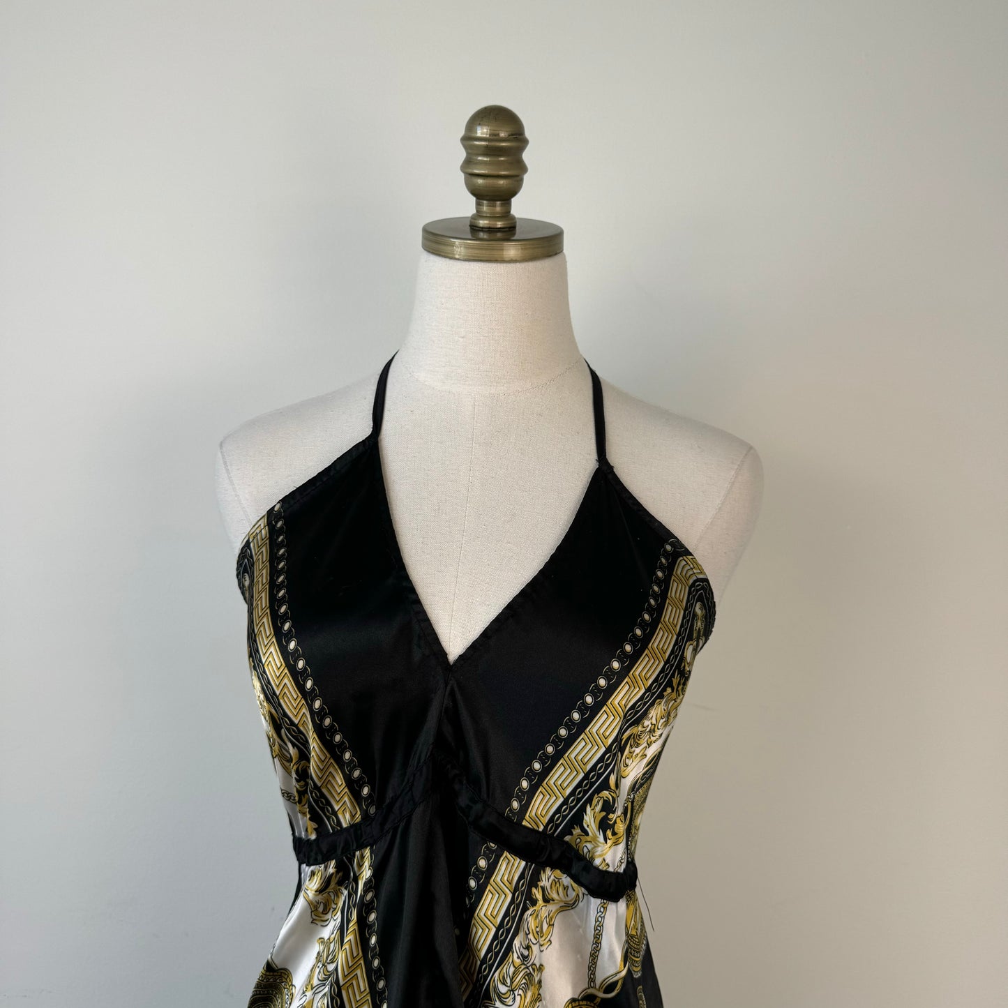 Paisley Print Silky Halter Top