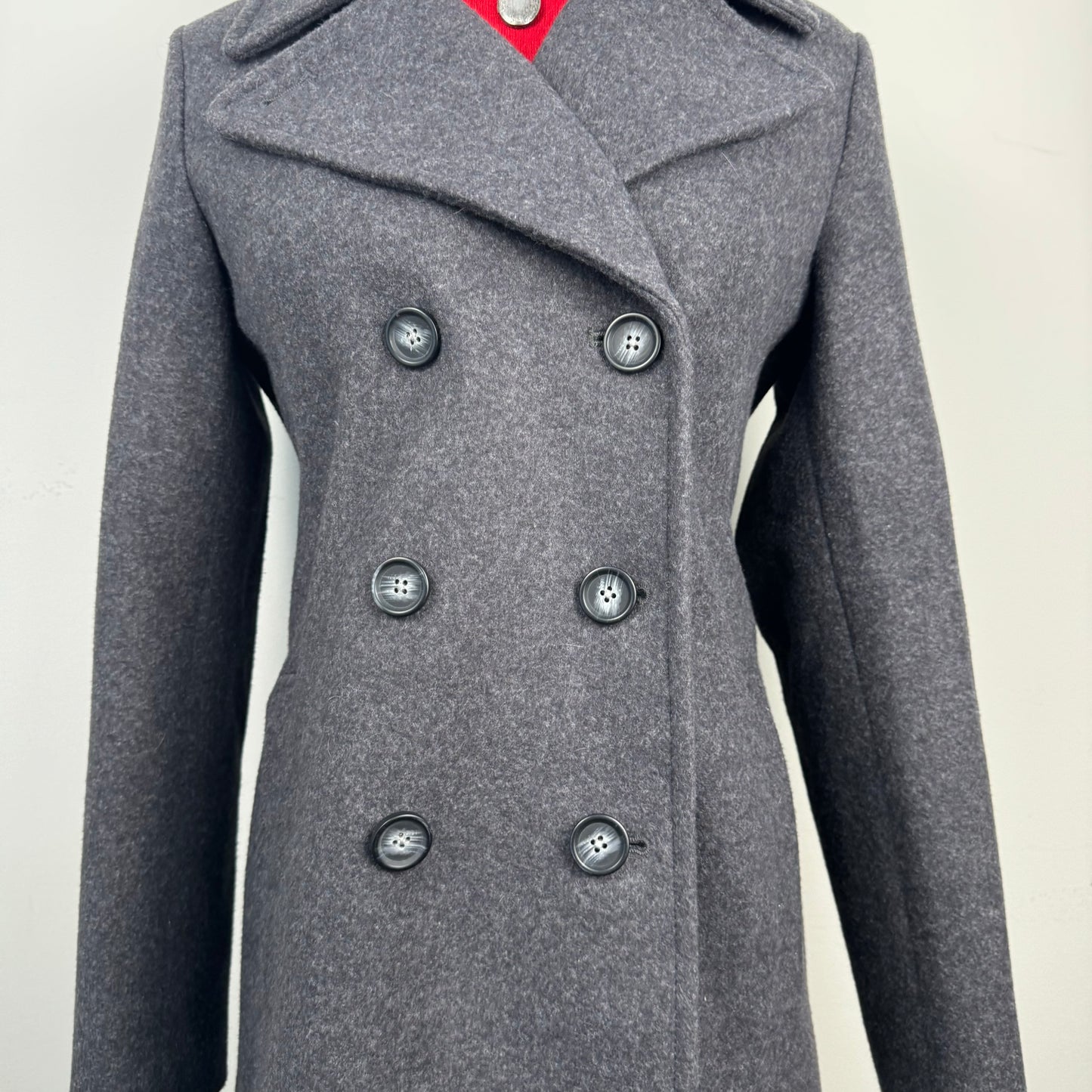 Grey Wool Blend Coat
