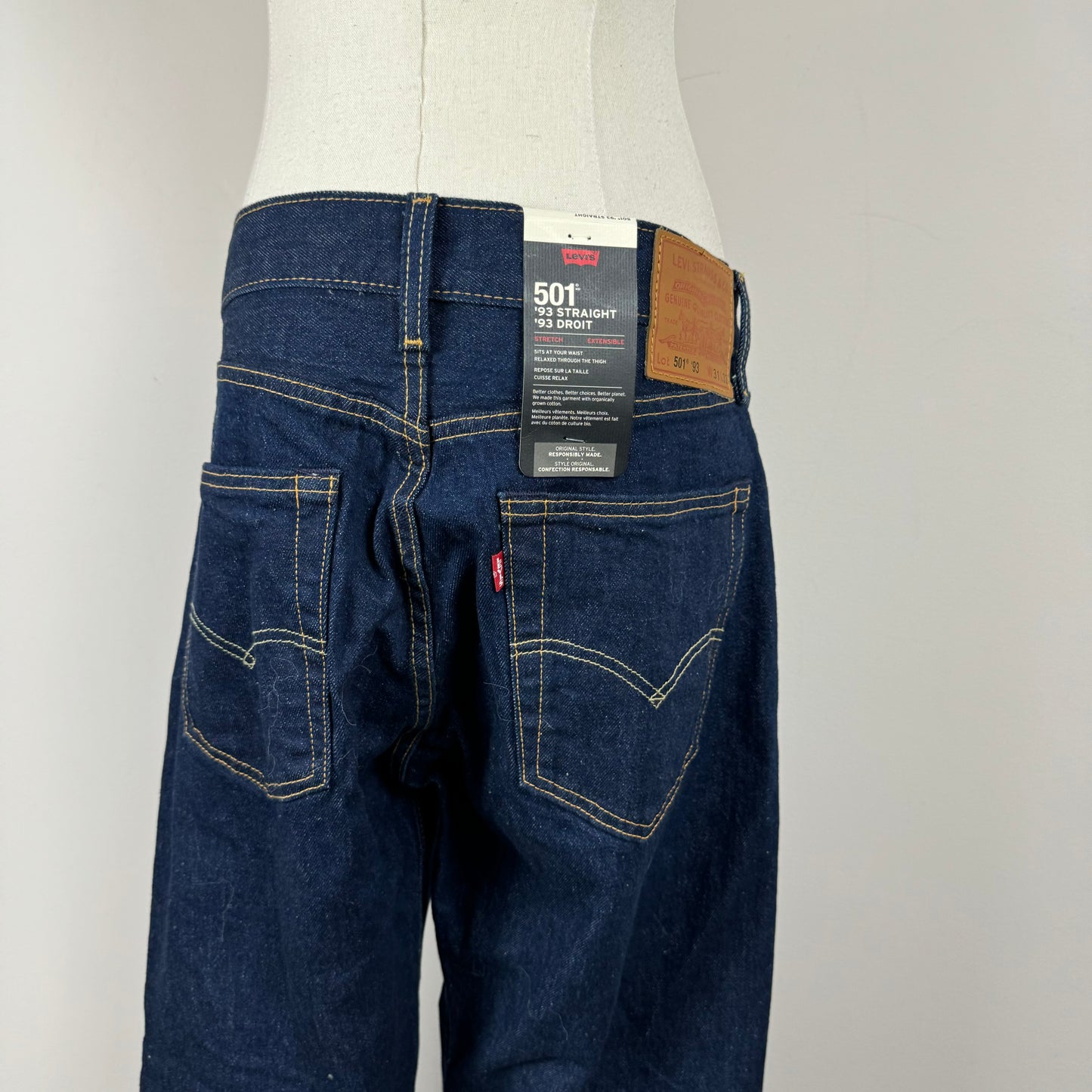 Levi's Dark Wash 501 Straight Leg Jeans