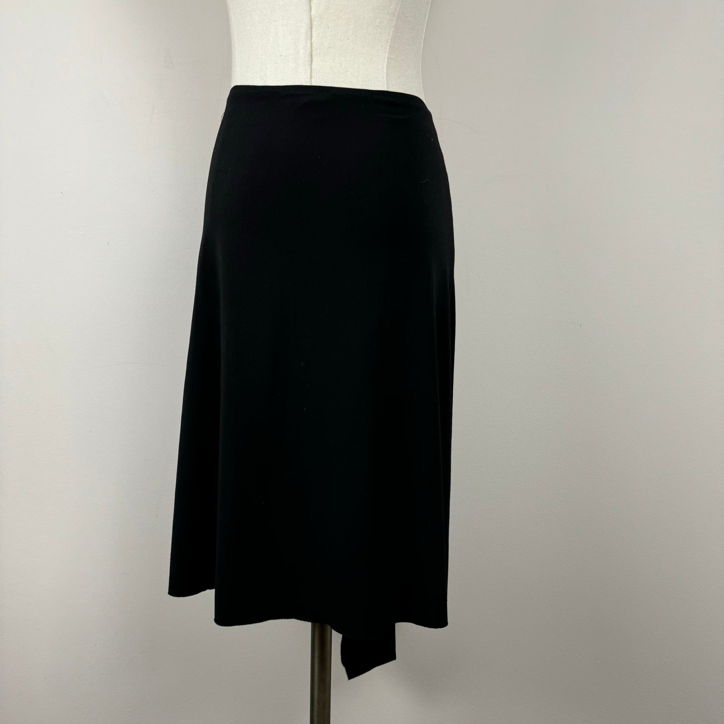 Vintage Black Pixie Asymmetric Midi Skirt