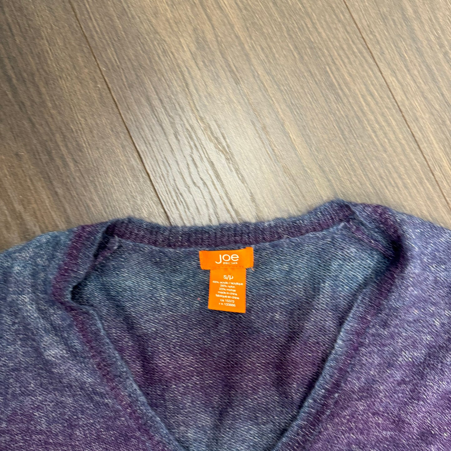 Purple Gradient Knit Mohair Blend Sweater