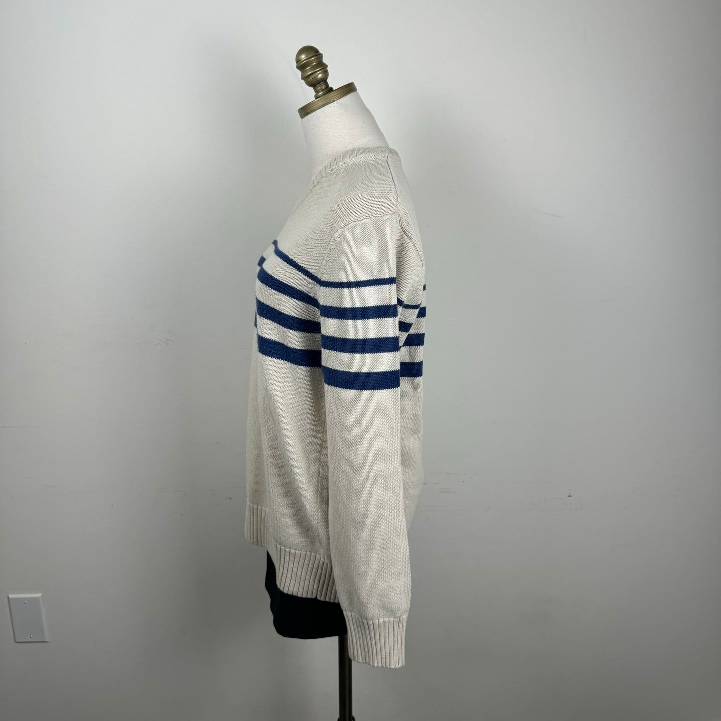 Cream Oversized Retro Sweater