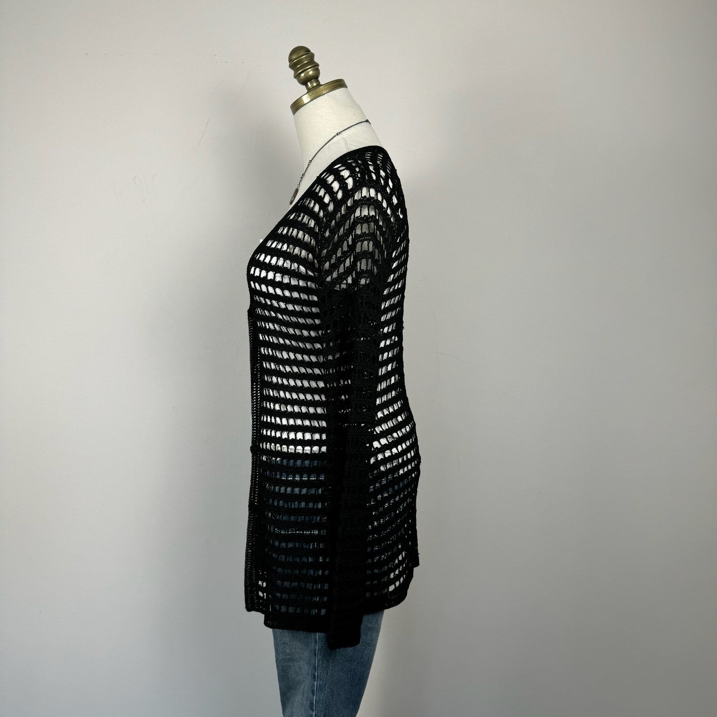 Vintage Open Mesh Knit Cardigan