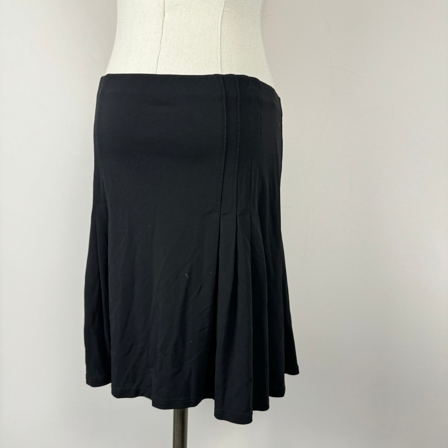 Black Chiffon Mini/Midi Skirt