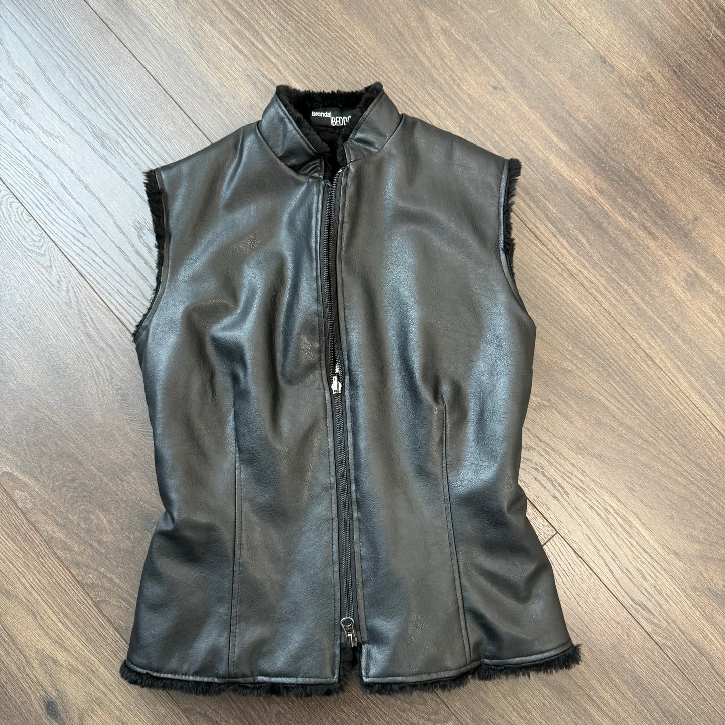 Leather Double Zip Vest