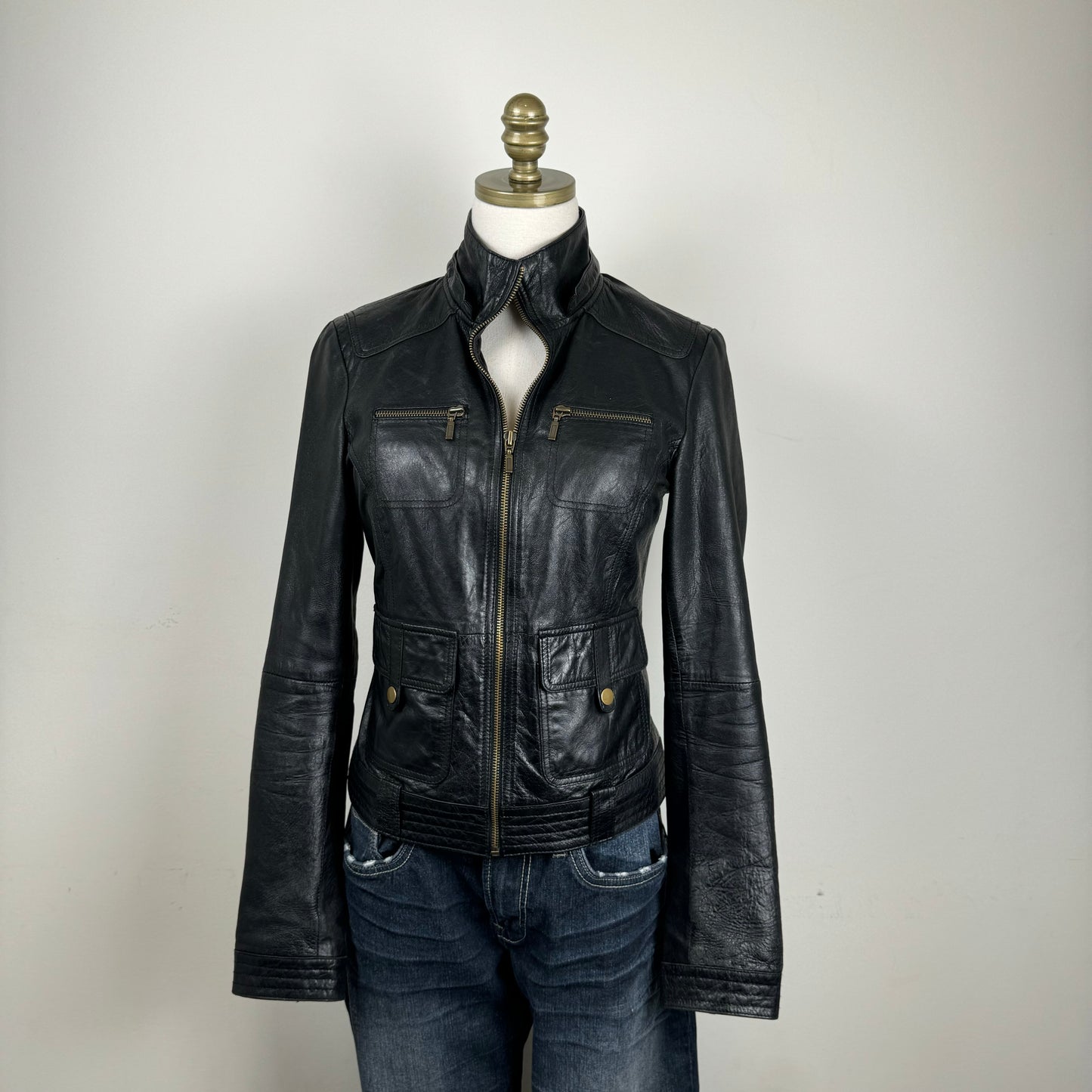 Black Fitted Moto Jacket