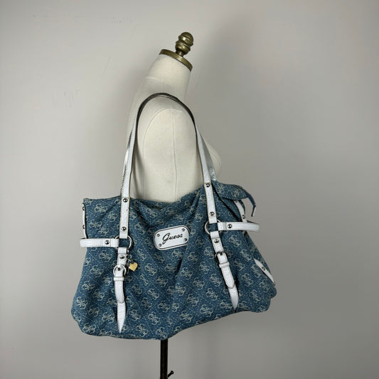 Vintage Guess Denim Large Shoulder Bag