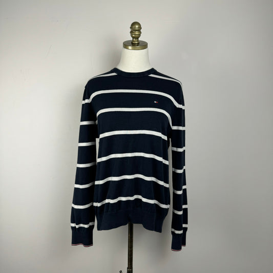 Tommy Striped Oversized Crewneck Sweater