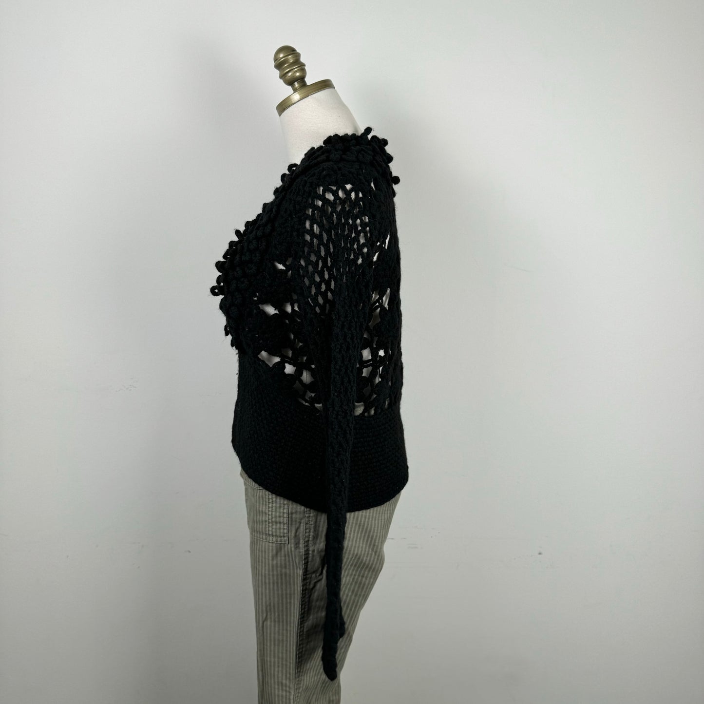 Nine West Open Front Ruffled Cardigan