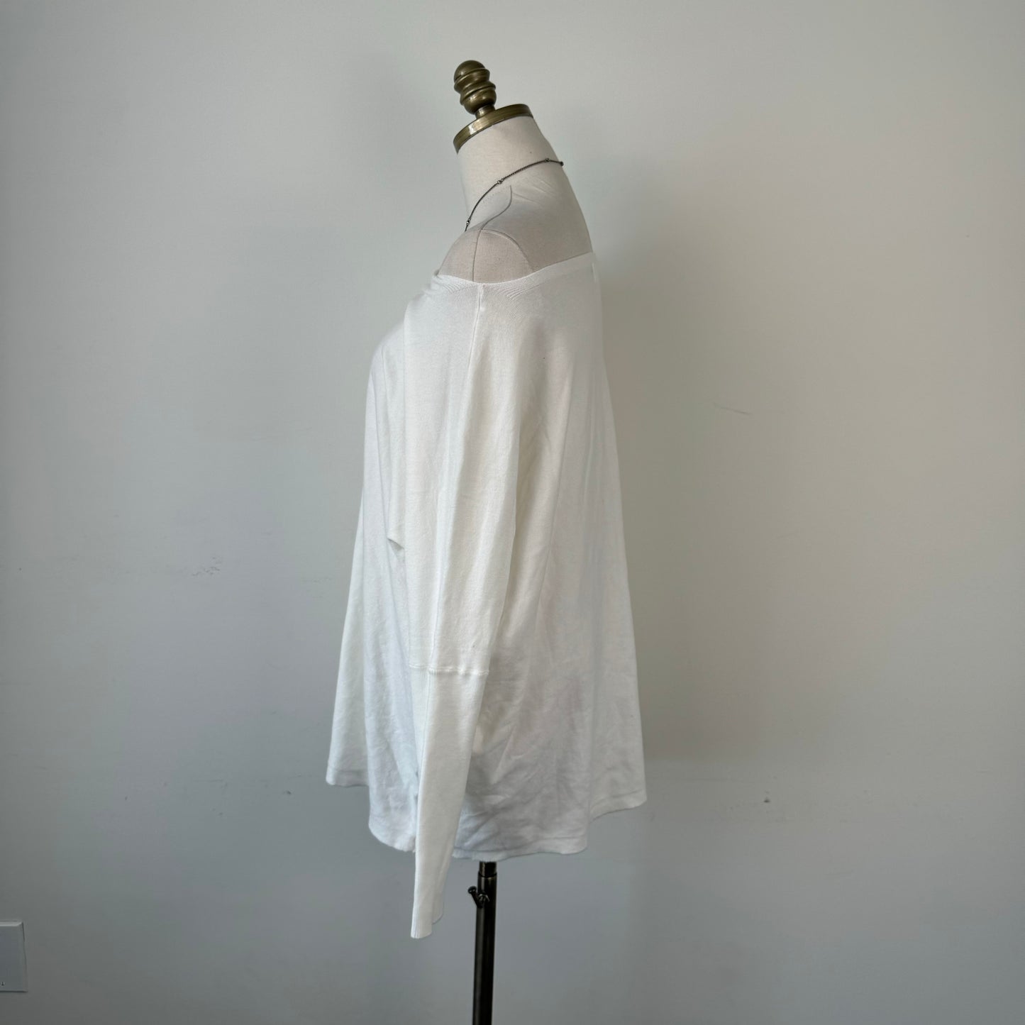 Oversized Off Shoulder White Knit Sweater