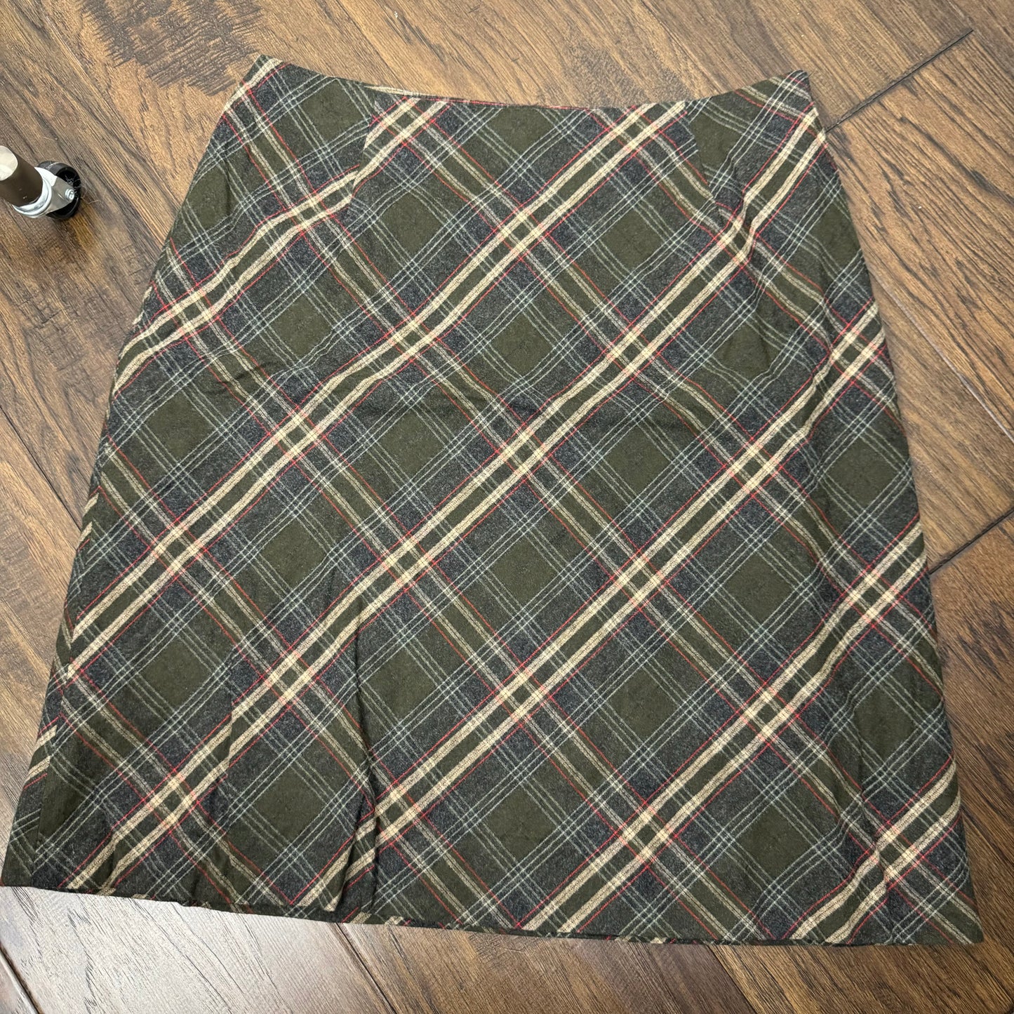 Vintage Plaid Midi Skirt