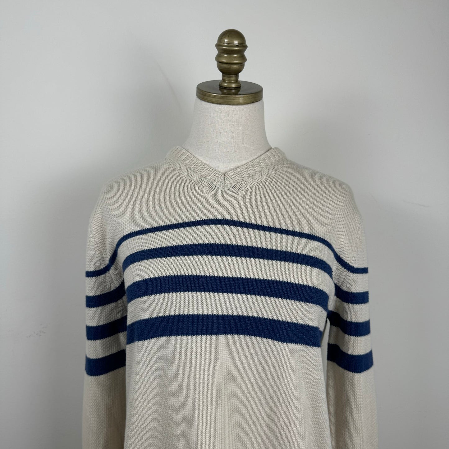Cream Oversized Retro Sweater