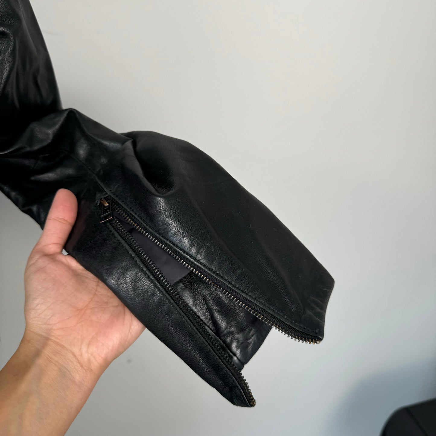 Danier Fitted Black Genuine Leather Jacket
