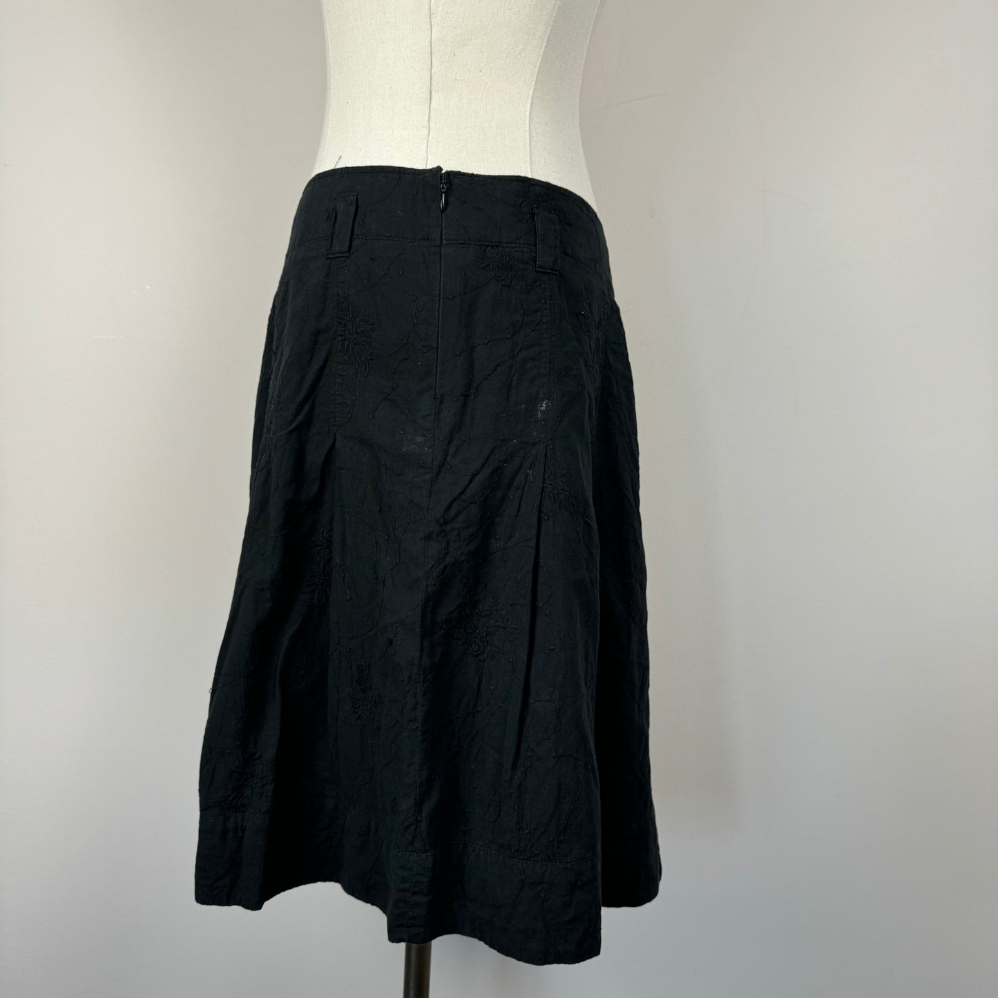 Vintage Black Midi Skirt