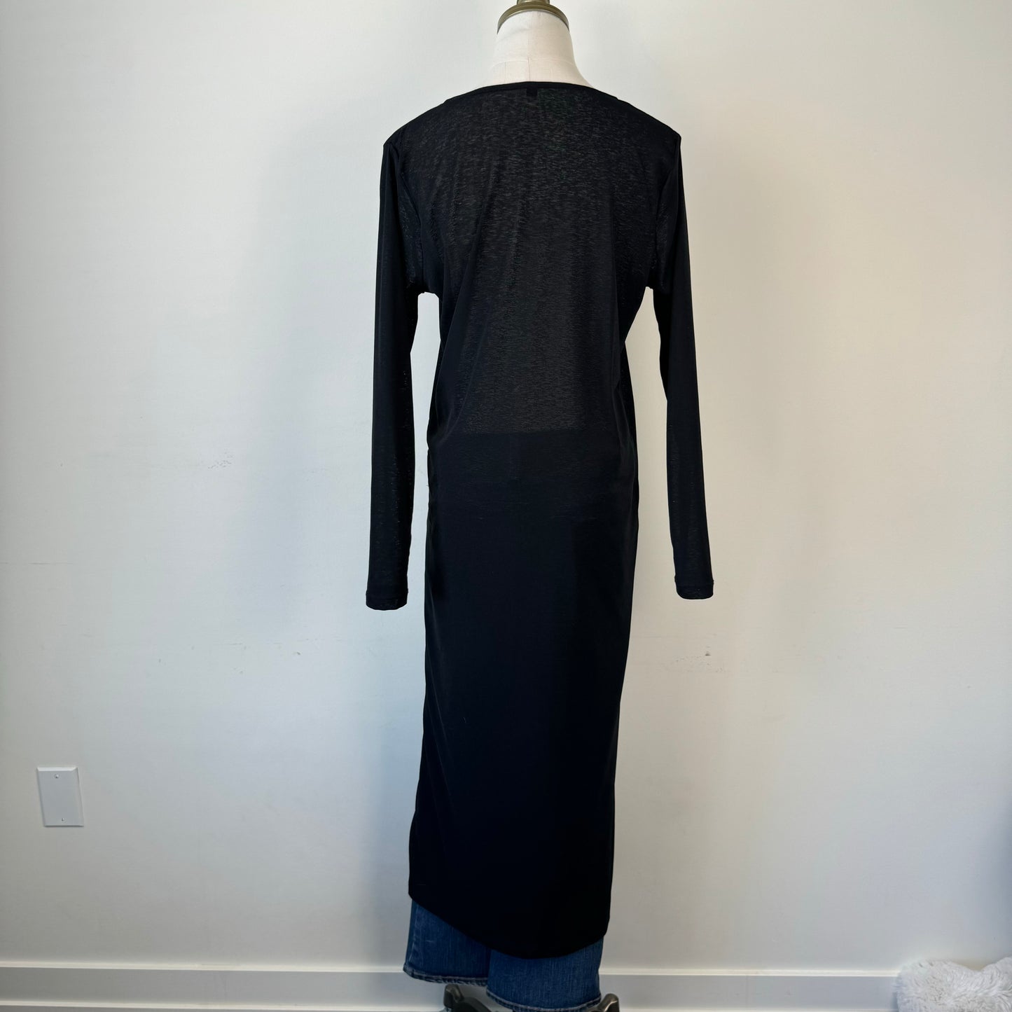 Open Front Tie Up Maxi Cardigan