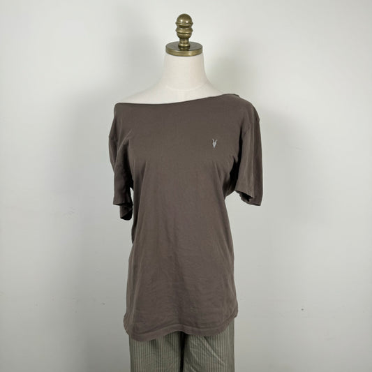 ALLSAINTS Brown Off Shoulder Top