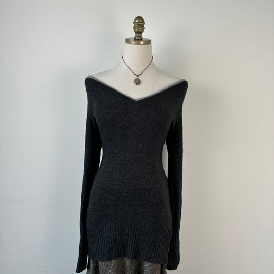 Costa Blanca Fitted Two-Tone Trim Sweater