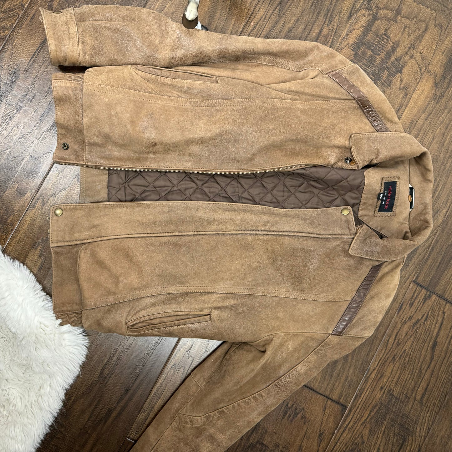 Vintage Brown Suede Leather Jacket