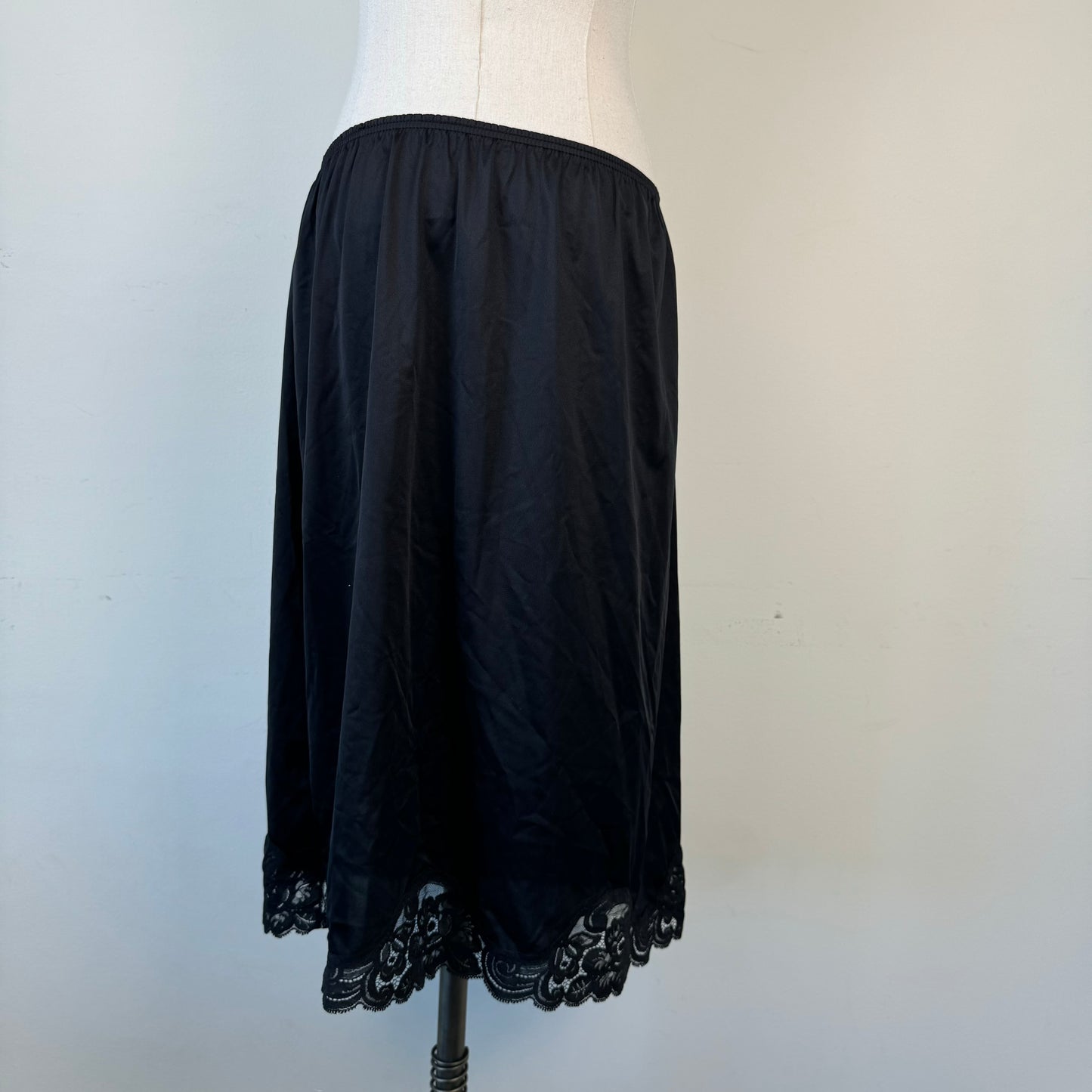 Vintage Lace Trim Slip Skirt