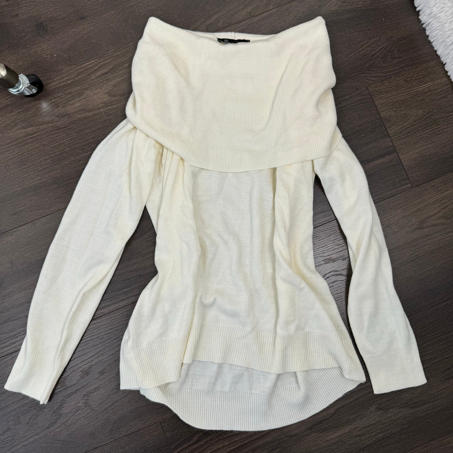 Cream Off Shoulder Sweater