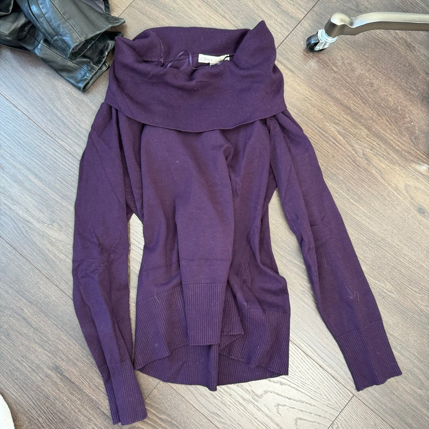 Purple Off The Shoulder Sweater