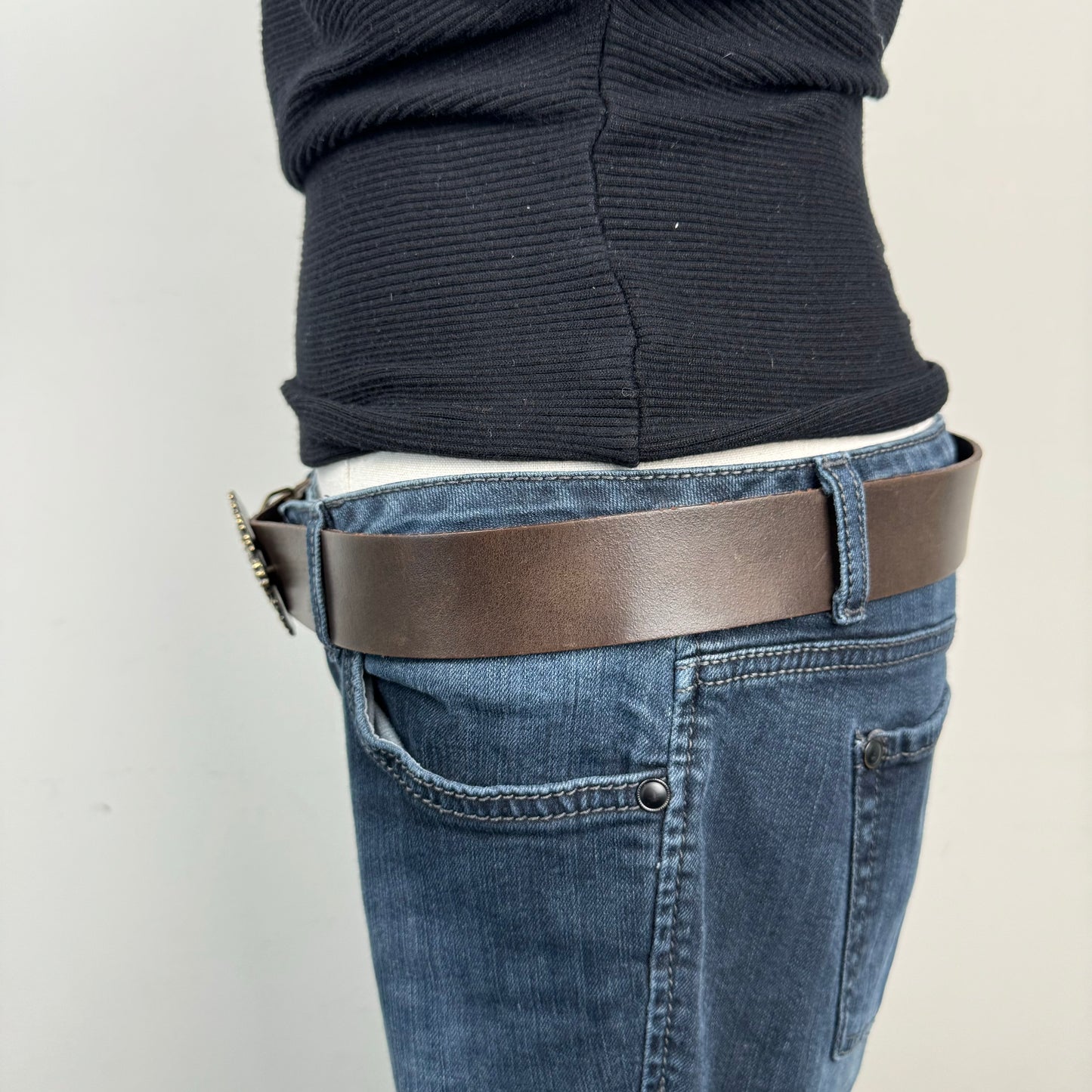 Vintage Brown Boho Antique Style Buckle Belt