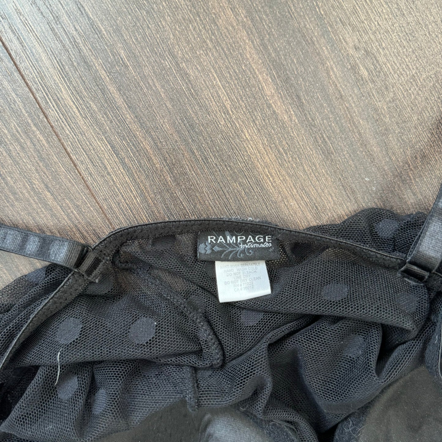 Rampage Black Mesh Babydoll Top