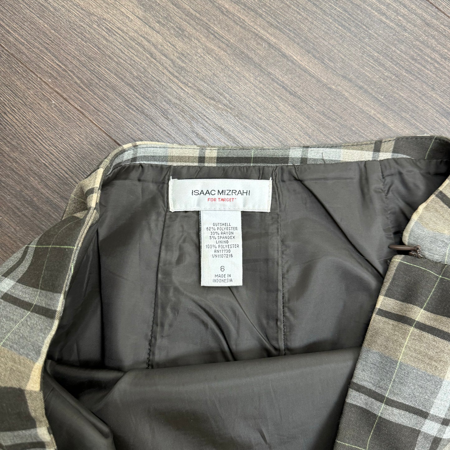 Vintage Plaid Midi Skirt