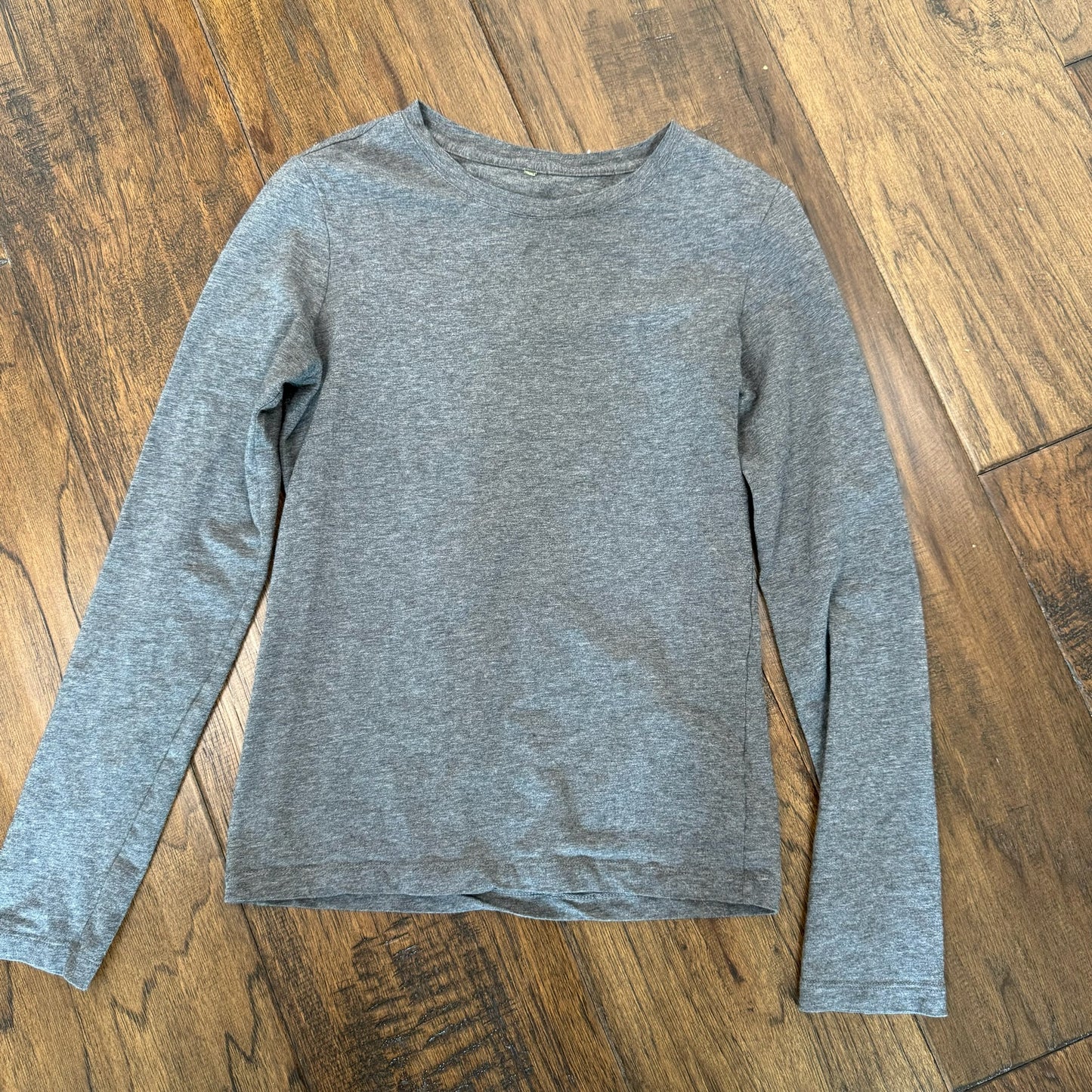 Dark Grey Fitted Long Sleeve Top