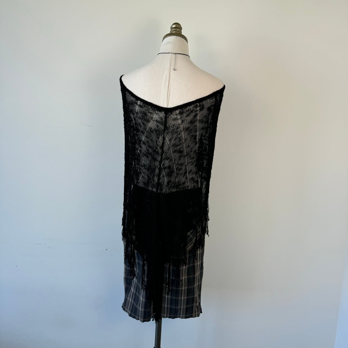 Vintage Crochet Knit Poncho