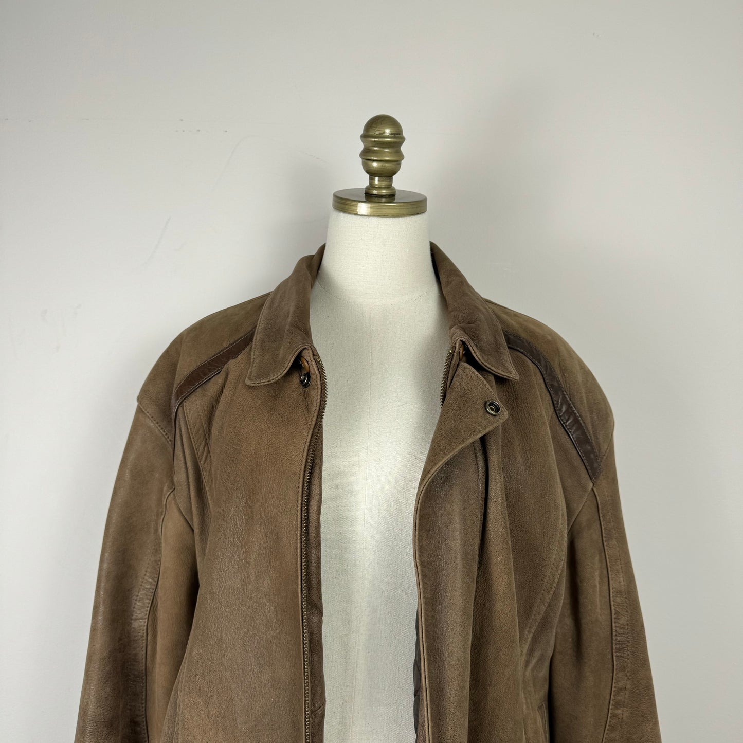 Vintage Brown Suede Leather Jacket