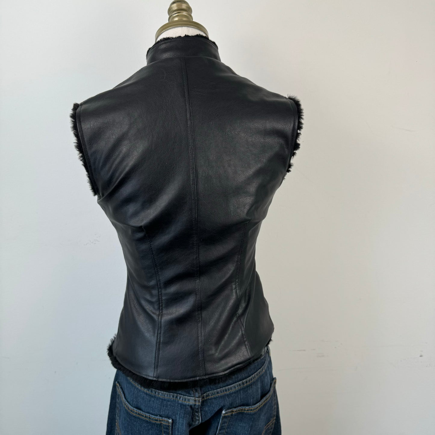 Leather Double Zip Vest