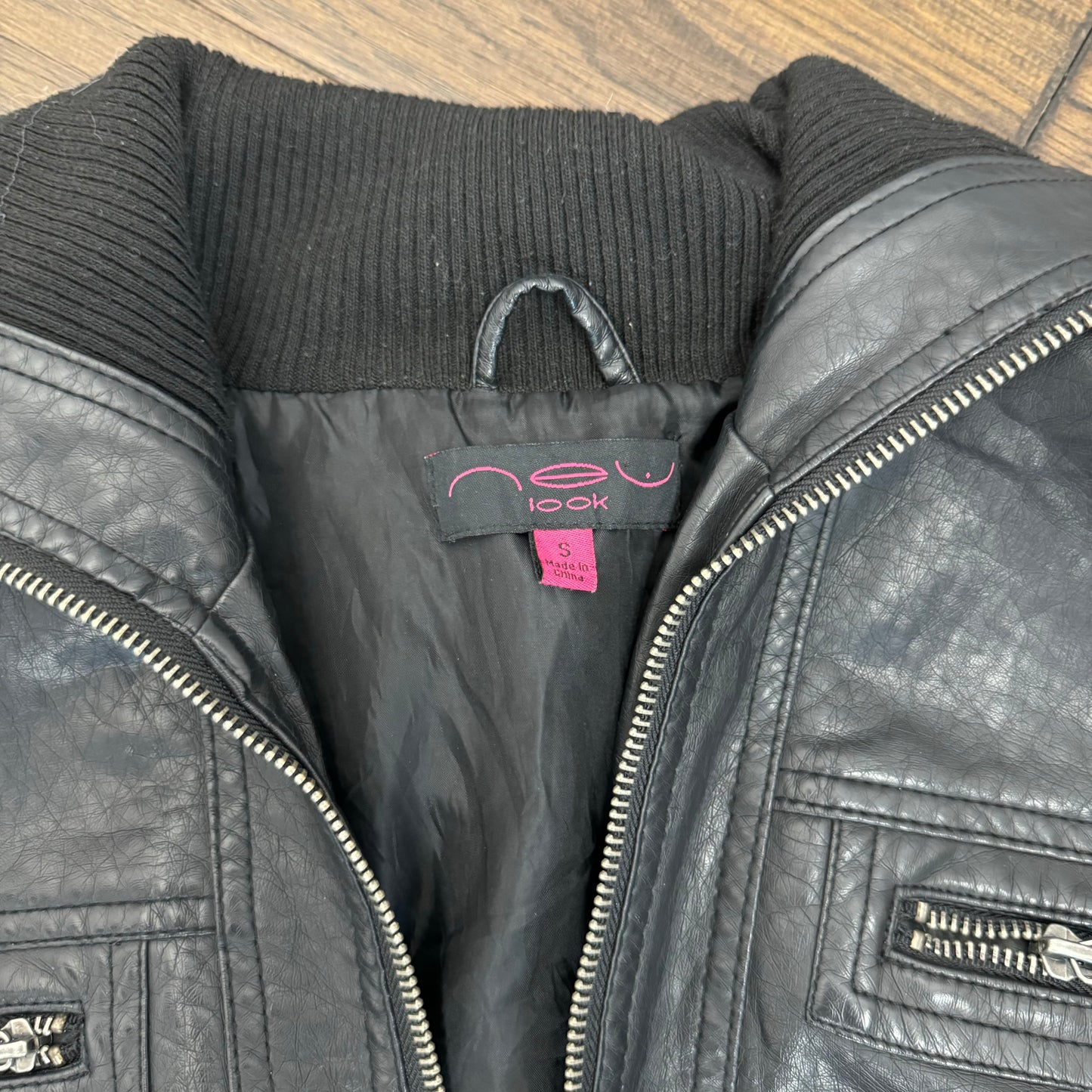 Black Leather Fitted Moto Jacket