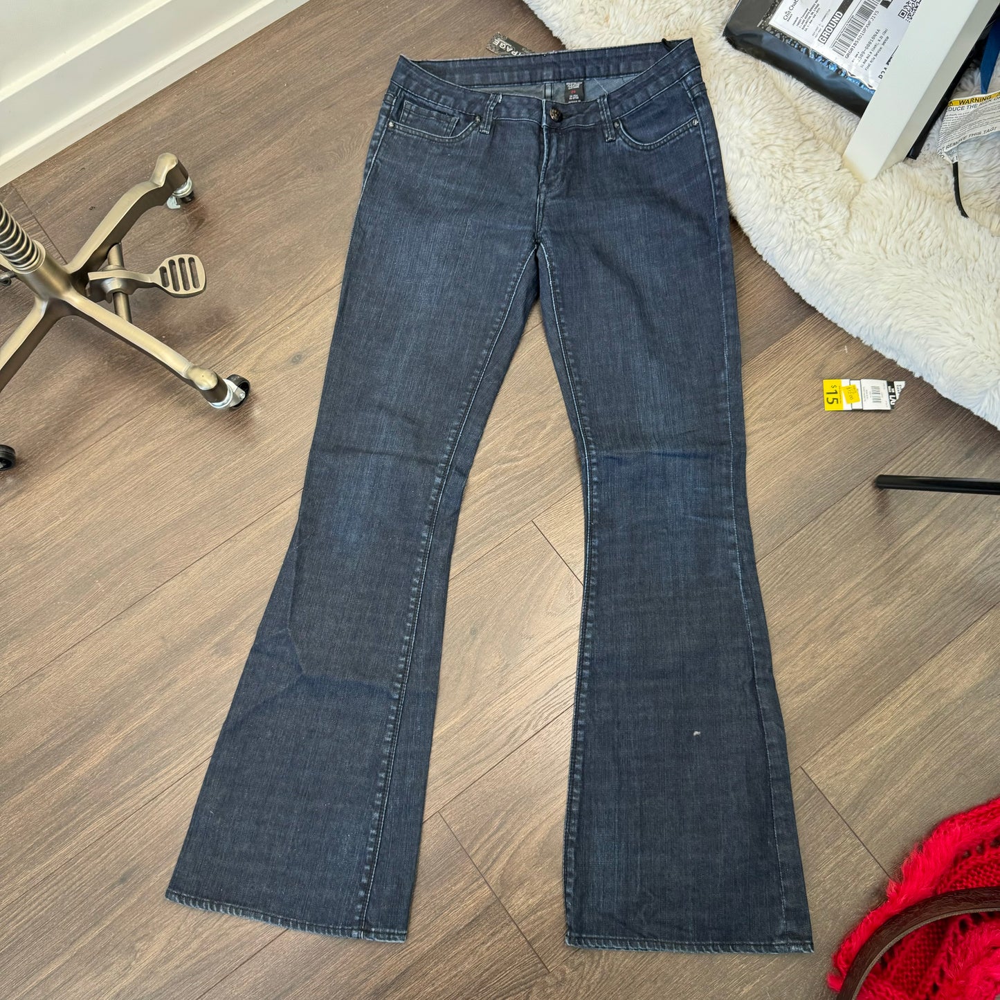 Dark Wash Low Rise Bootcut Jeans