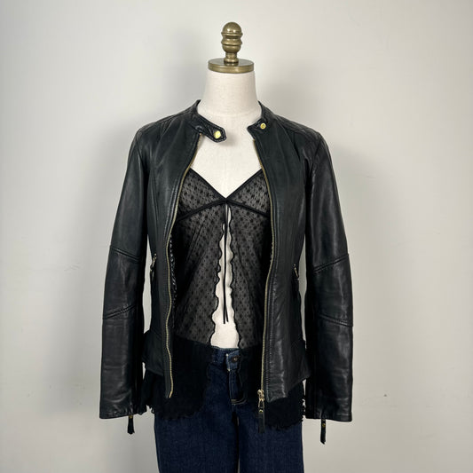 Danier Black Leather Moto Jacket