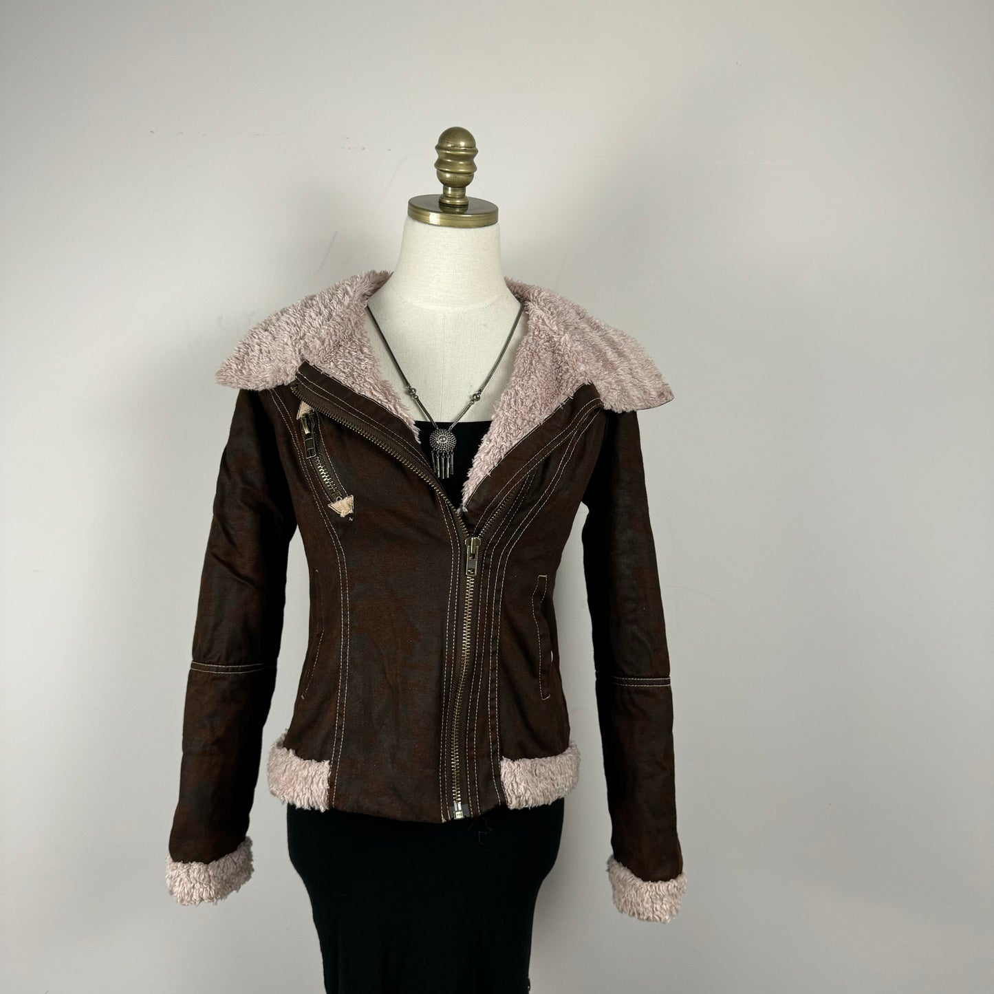 Vintage Shearling Suede Jacket