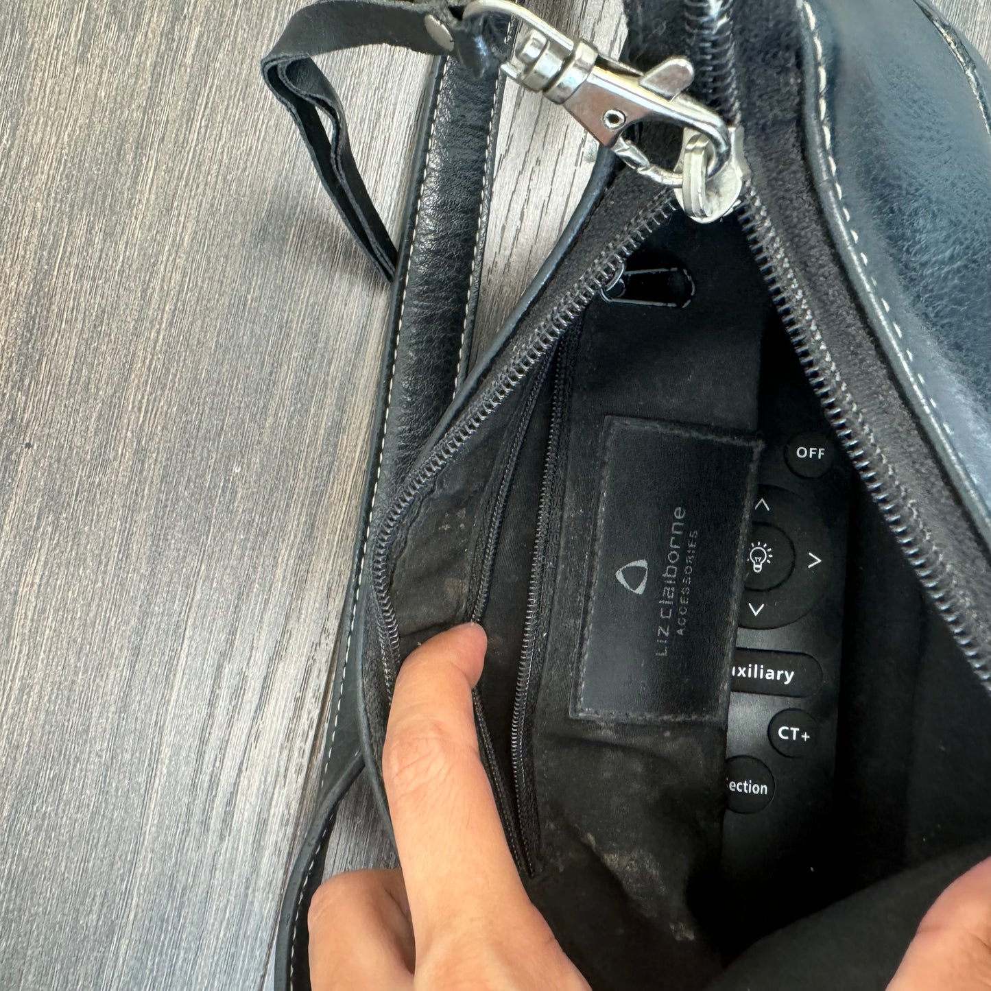 Vintage Black Leather Mini Shoulder Bag