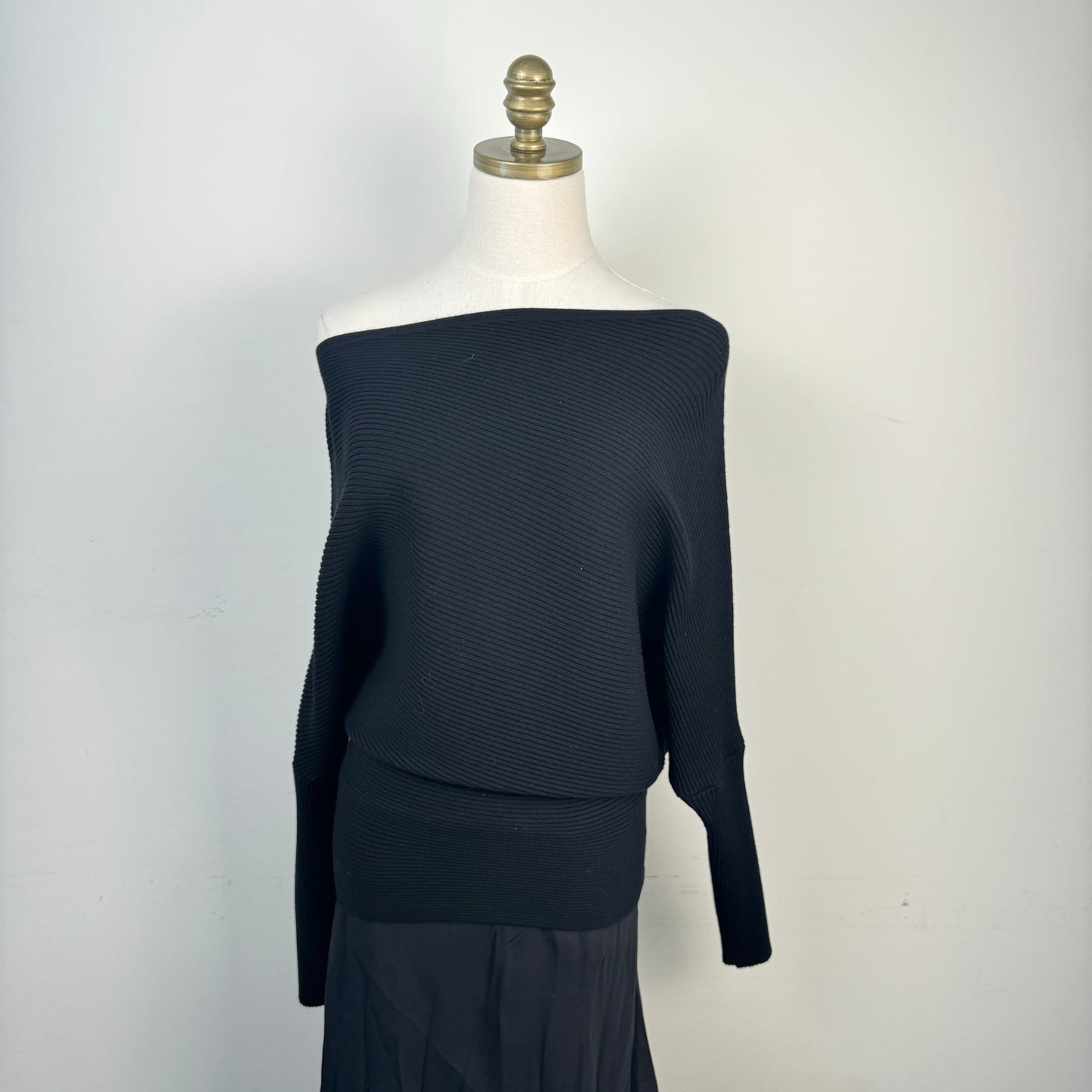 Black Off Shoulder Dolman Top