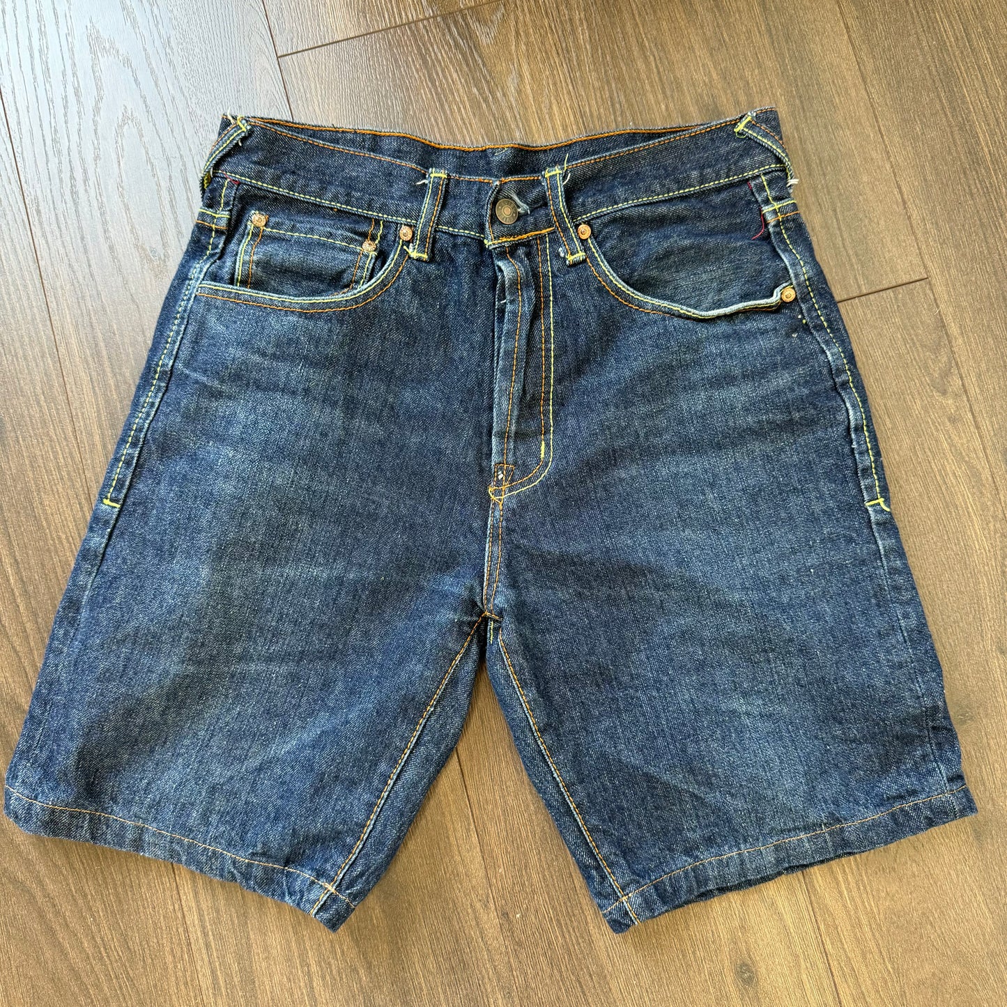 Evisu Dark Wash Denim Jorts
